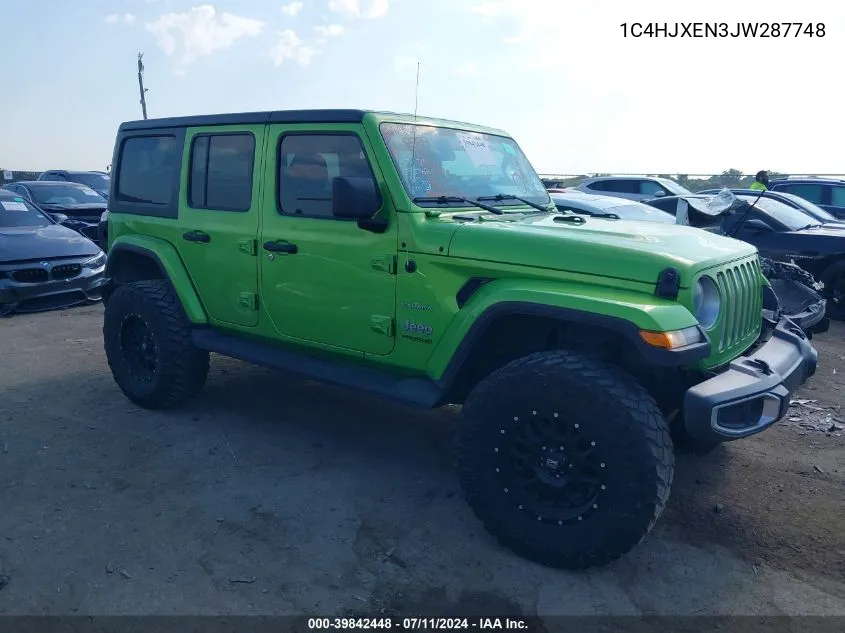 1C4HJXEN3JW287748 2018 Jeep Wrangler Unlimited Sahara