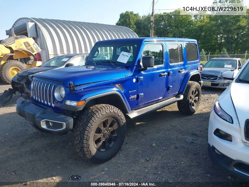 2018 Jeep Wrangler Unlimited Sahara 4X4 VIN: 1C4HJXEG8JW229619 Lot: 39845946