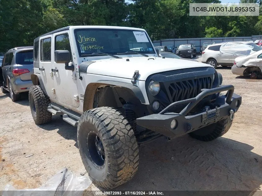 2018 Jeep Wrangler Jk Unlimited Sport S 4X4 VIN: 1C4BJWDG1JL895353 Lot: 39872093