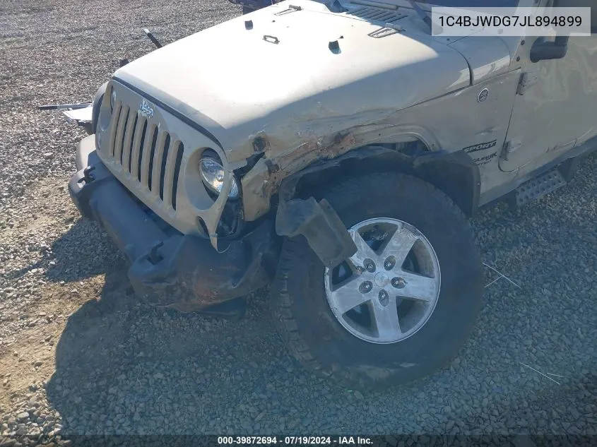 1C4BJWDG7JL894899 2018 Jeep Wrangler Jk Unlimited Sport