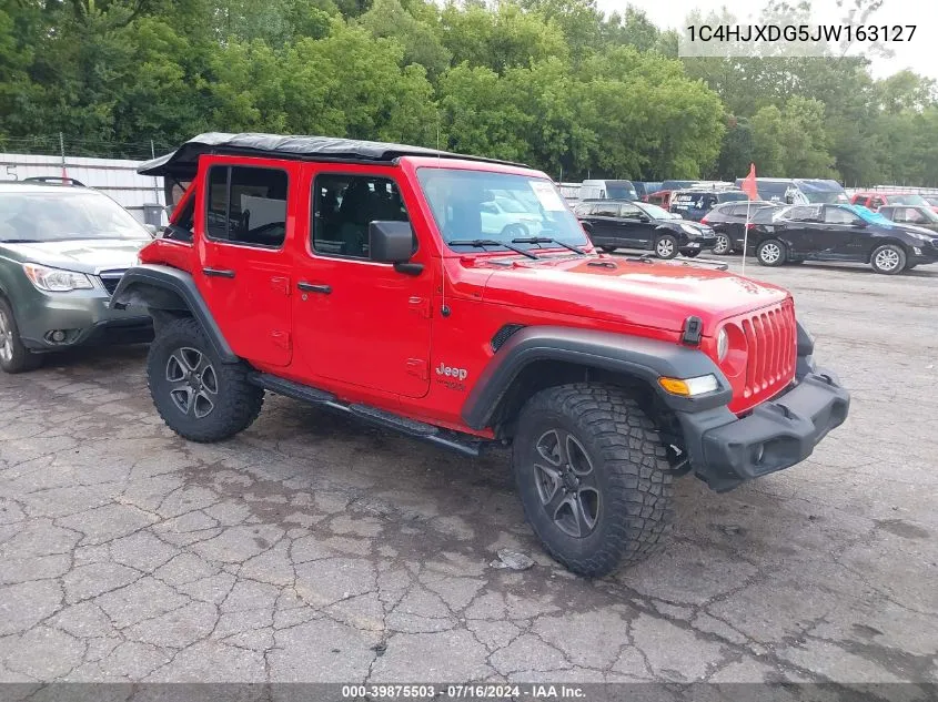 2018 Jeep Wrangler Unlimited Sport S 4X4 VIN: 1C4HJXDG5JW163127 Lot: 39875503