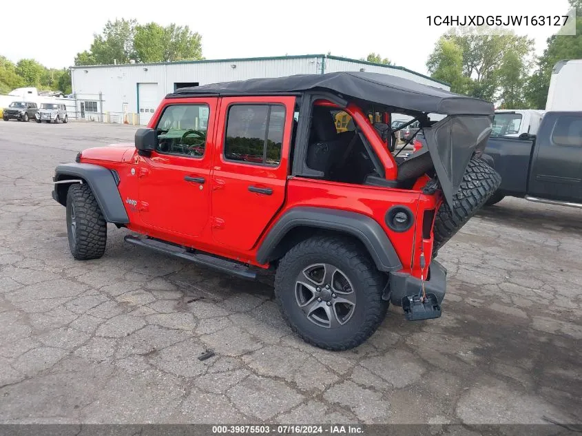 2018 Jeep Wrangler Unlimited Sport S 4X4 VIN: 1C4HJXDG5JW163127 Lot: 39875503