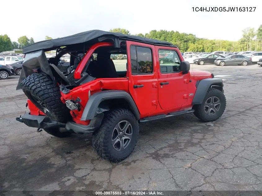 1C4HJXDG5JW163127 2018 Jeep Wrangler Unlimited Sport S 4X4