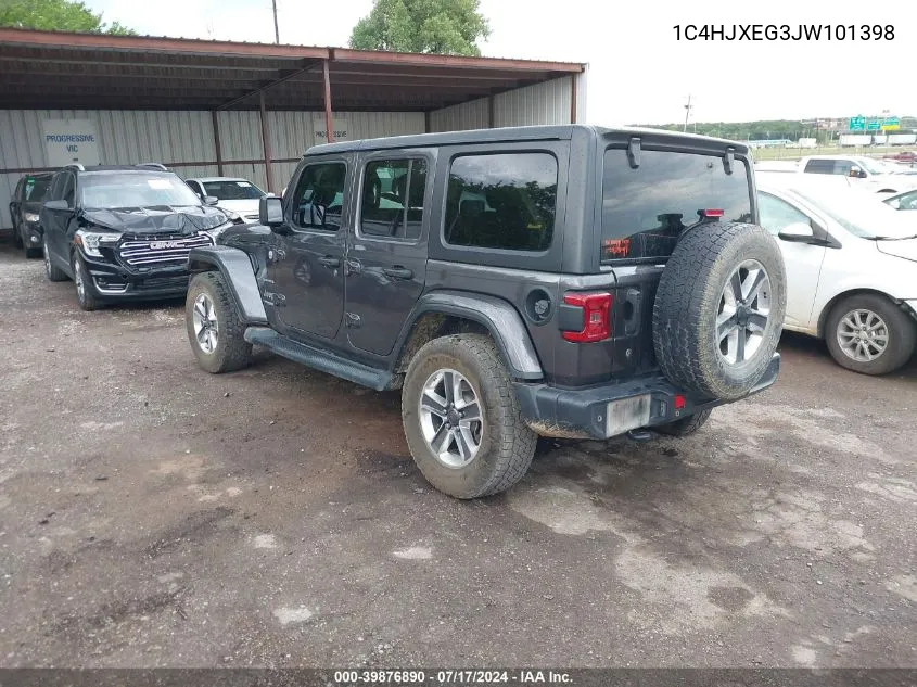 1C4HJXEG3JW101398 2018 Jeep Wrangler Unlimited Sahara