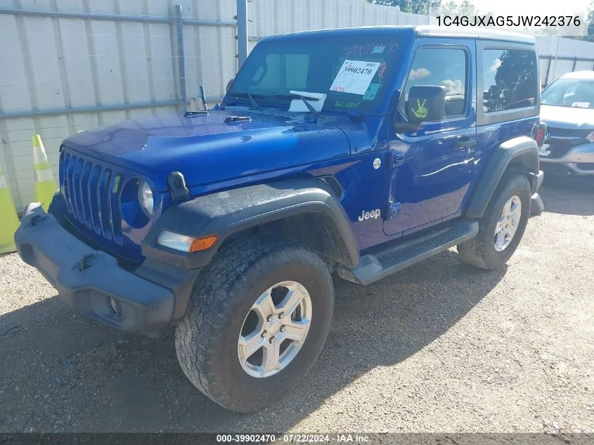 2018 Jeep Wrangler Sport S 4X4 VIN: 1C4GJXAG5JW242376 Lot: 39902470