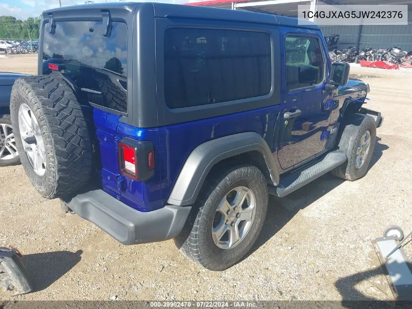 1C4GJXAG5JW242376 2018 Jeep Wrangler Sport S 4X4