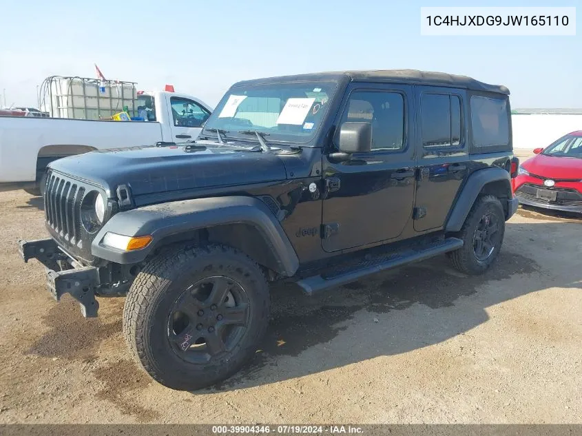 2018 Jeep Wrangler Unlimited Sport S 4X4 VIN: 1C4HJXDG9JW165110 Lot: 39904346