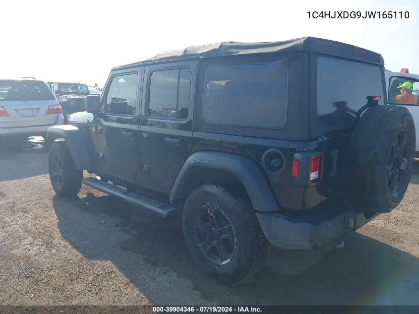 1C4HJXDG9JW165110 2018 Jeep Wrangler Unlimited Sport S 4X4