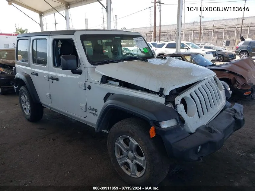 1C4HJXDG8JW183646 2018 Jeep Wrangler Unlimited Sport