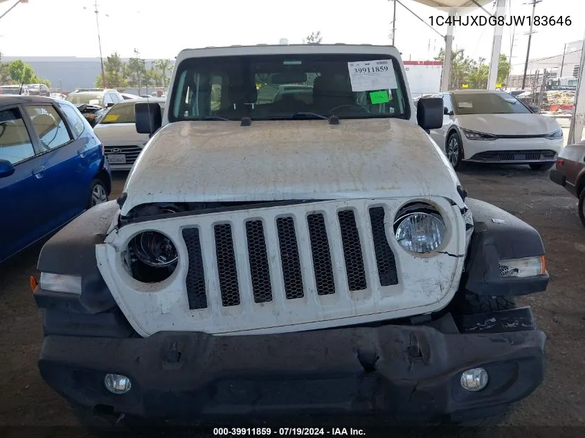 1C4HJXDG8JW183646 2018 Jeep Wrangler Unlimited Sport