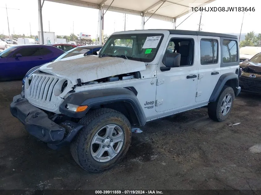 1C4HJXDG8JW183646 2018 Jeep Wrangler Unlimited Sport