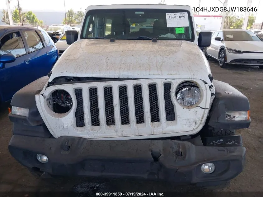 1C4HJXDG8JW183646 2018 Jeep Wrangler Unlimited Sport