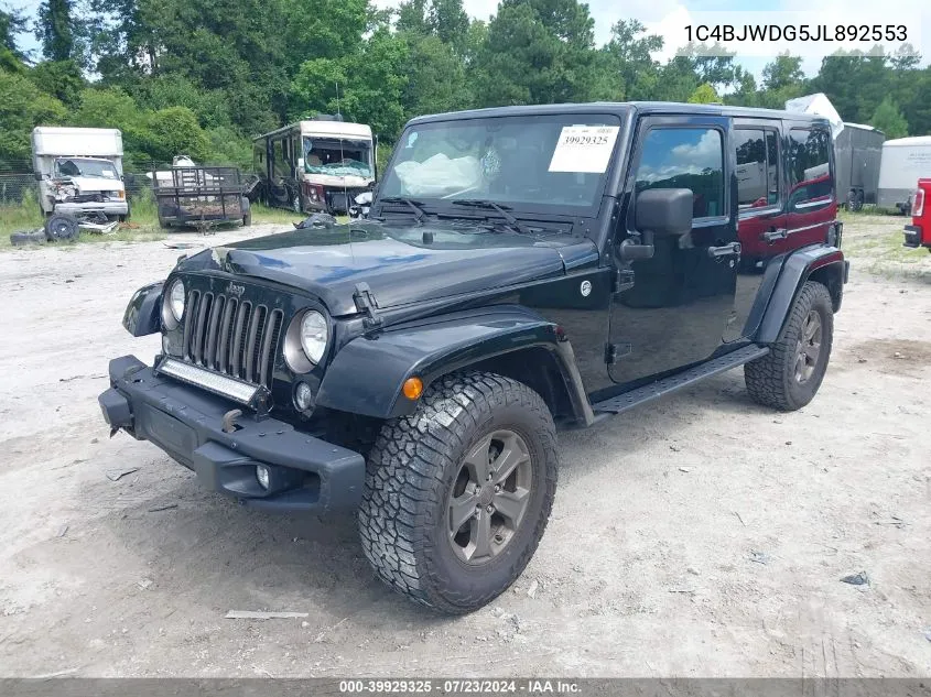 2018 Jeep Wrangler Jk Unlimited Golden Eagle 4X4 VIN: 1C4BJWDG5JL892553 Lot: 39929325