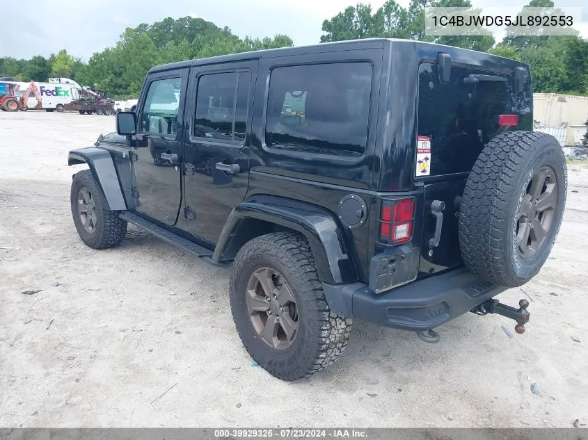 2018 Jeep Wrangler Jk Unlimited Golden Eagle 4X4 VIN: 1C4BJWDG5JL892553 Lot: 39929325