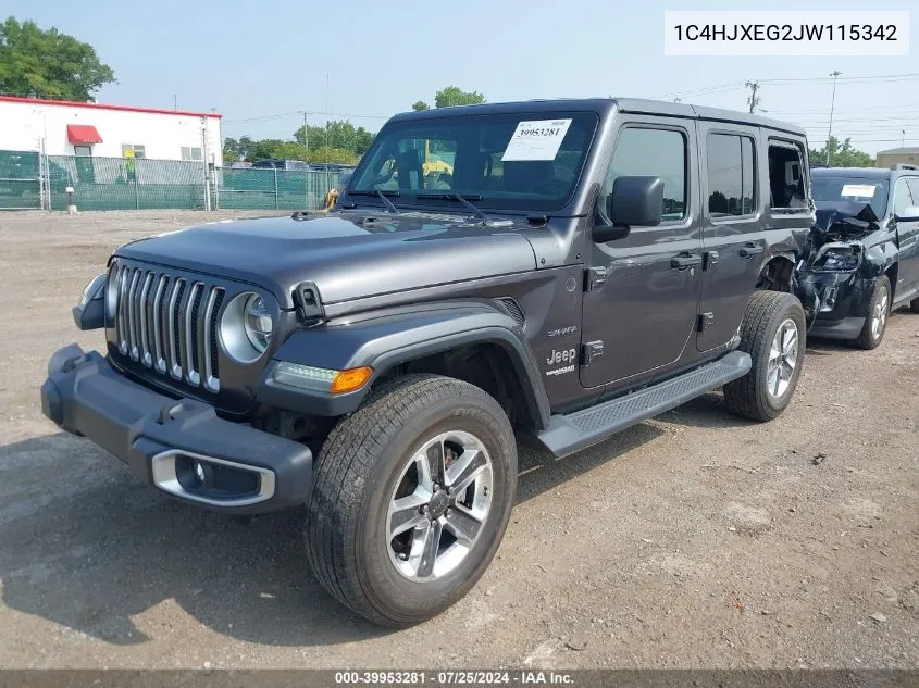 1C4HJXEG2JW115342 2018 Jeep Wrangler Unlimited Sahara