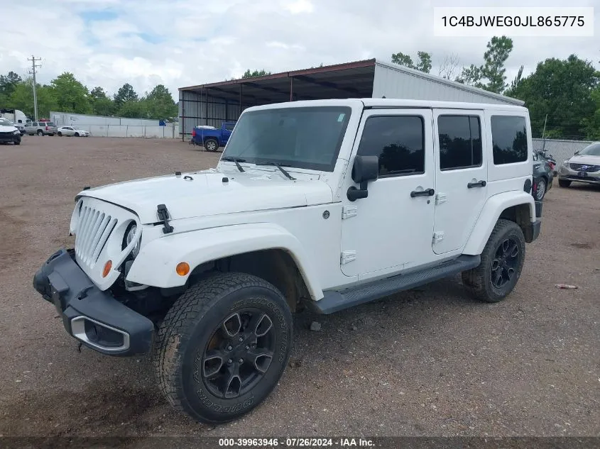 2018 Jeep Wrangler Jk Unlimited Altitude 4X4 VIN: 1C4BJWEG0JL865775 Lot: 39963946