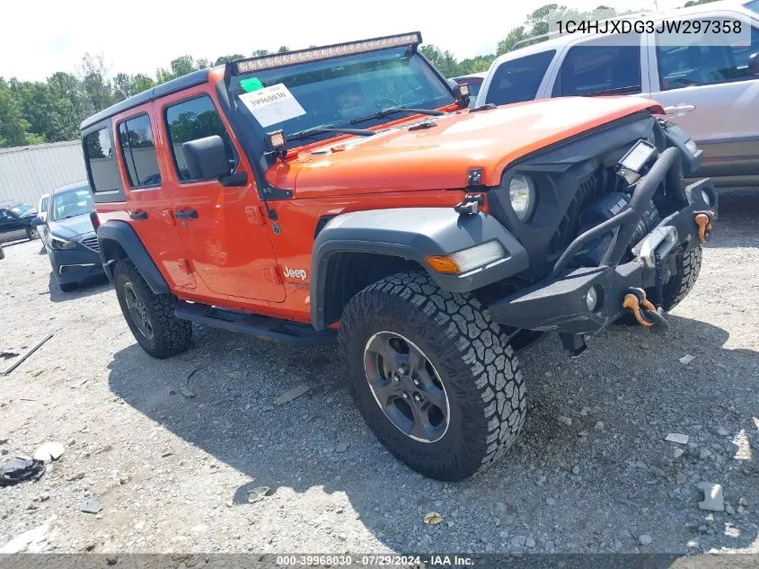 2018 Jeep Wrangler Unlimited Sport S 4X4 VIN: 1C4HJXDG3JW297358 Lot: 39968030