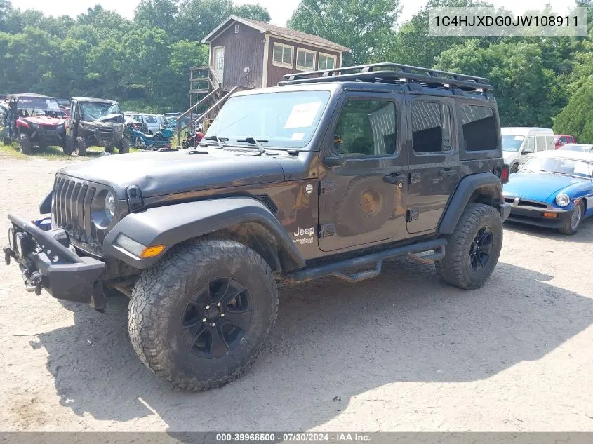 2018 Jeep Wrangler Unlimited Sport S 4X4 VIN: 1C4HJXDG0JW108911 Lot: 39968500