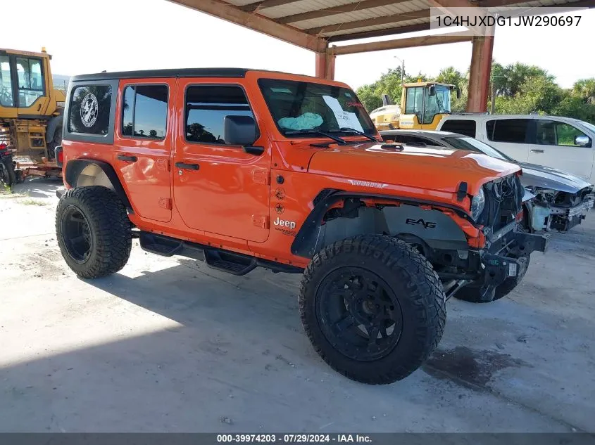 2018 Jeep Wrangler Unlimited Sport VIN: 1C4HJXDG1JW290697 Lot: 39974203