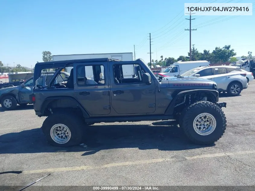 2018 Jeep Wrangler Unlimited Rubicon 4X4 VIN: 1C4HJXFG4JW279416 Lot: 39990499