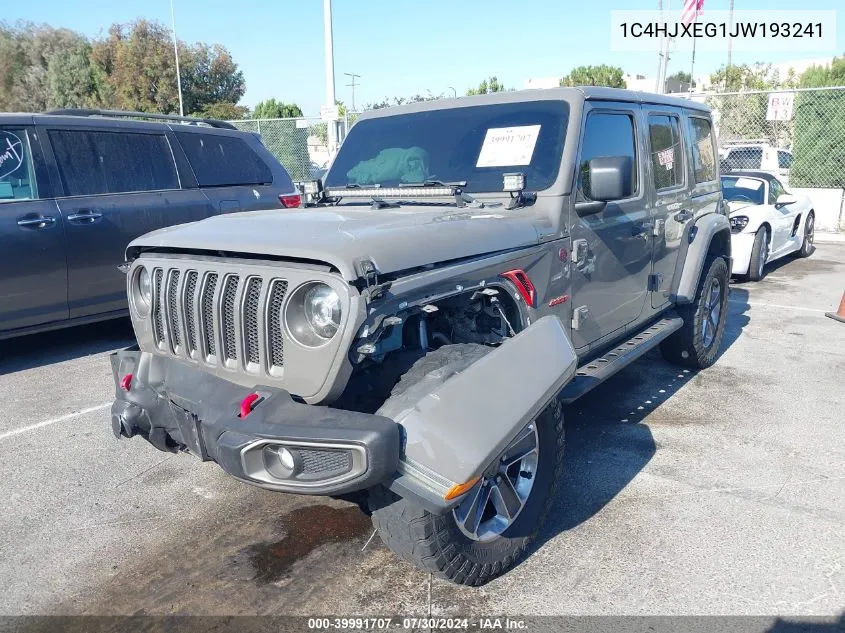 2018 Jeep Wrangler Unlimited Sahara VIN: 1C4HJXEG1JW193241 Lot: 39991707