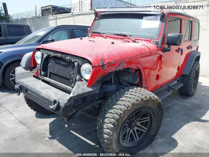 1C4BJWDG7JL828871 2018 Jeep Wrangler Jk Unlimited Sport 4X4