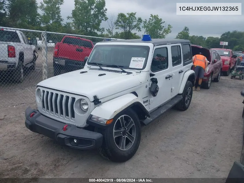 2018 Jeep Wrangler Unlimited Sahara 4X4 VIN: 1C4HJXEG0JW132365 Lot: 40042919