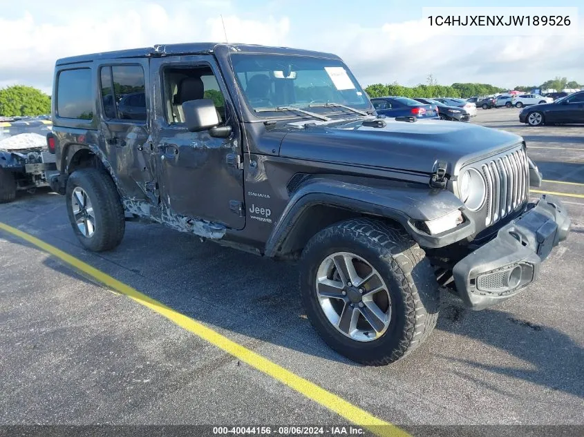 2018 Jeep Wrangler Unlimited Sahara 4X4 VIN: 1C4HJXENXJW189526 Lot: 40044156