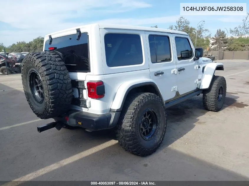 1C4HJXFG6JW258308 2018 Jeep Wrangler Unlimited Rubicon 4X4