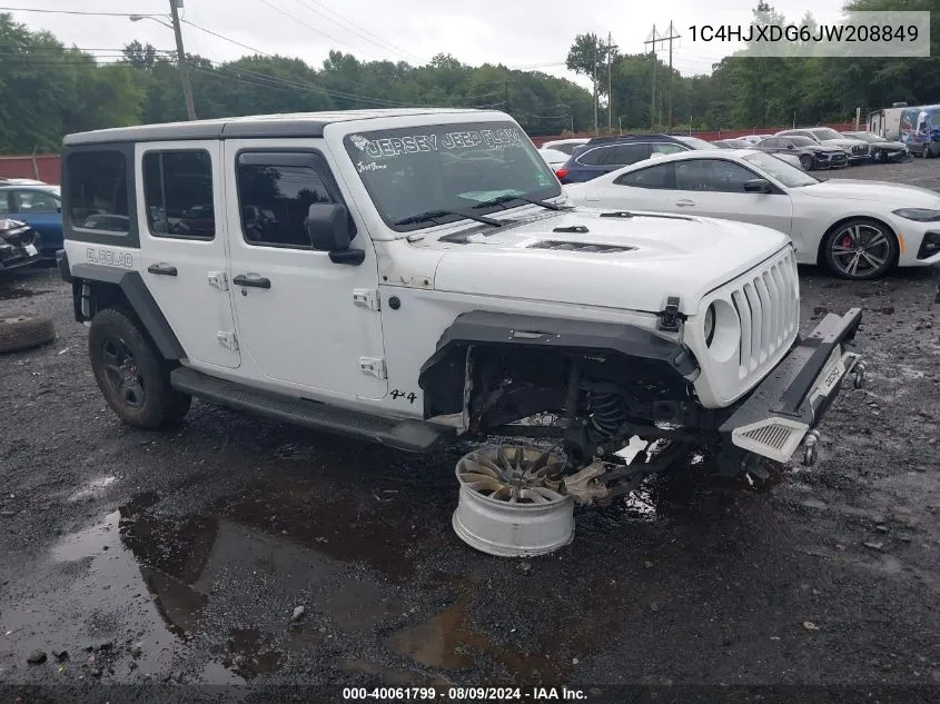 2018 Jeep Wrangler Unlimited Sport S 4X4 VIN: 1C4HJXDG6JW208849 Lot: 40061799