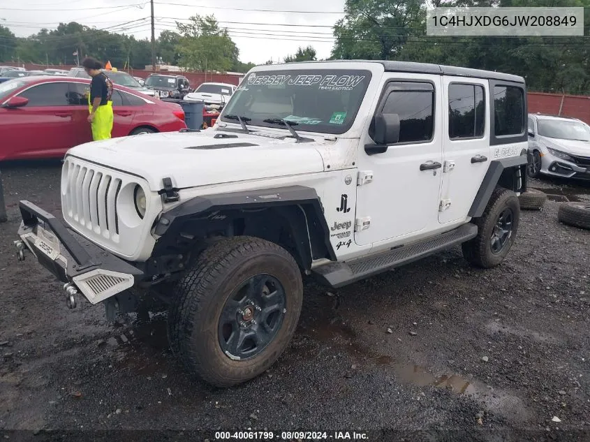 1C4HJXDG6JW208849 2018 Jeep Wrangler Unlimited Sport S 4X4