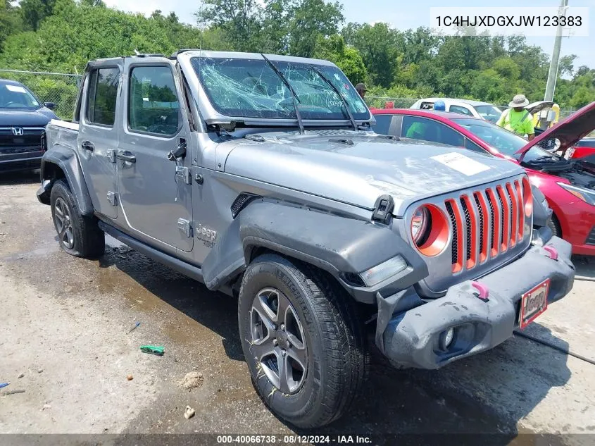 1C4HJXDGXJW123383 2018 Jeep Wrangler Unlimited Sport S 4X4