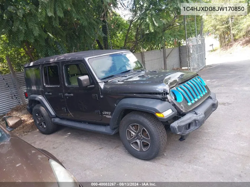 2018 Jeep Wrangler Unlimited Sport S 4X4 VIN: 1C4HJXDG8JW170850 Lot: 40083267