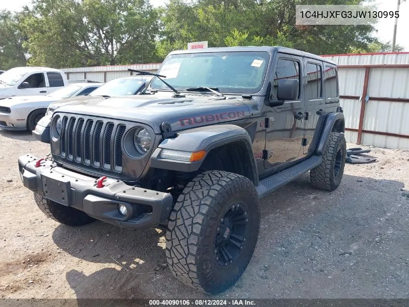 1C4HJXFG3JW130995 2018 Jeep Wrangler Unlimited Rubicon 4X4