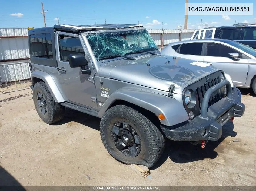 2018 Jeep Wrangler Jk Freedom Edition 4X4 VIN: 1C4GJWAG8JL845561 Lot: 40097996