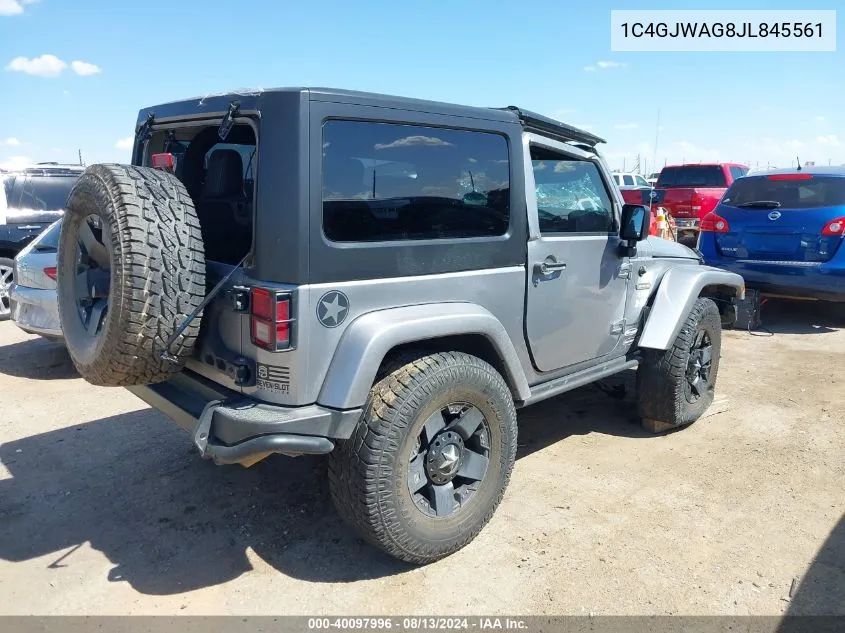 2018 Jeep Wrangler Jk Freedom Edition 4X4 VIN: 1C4GJWAG8JL845561 Lot: 40097996