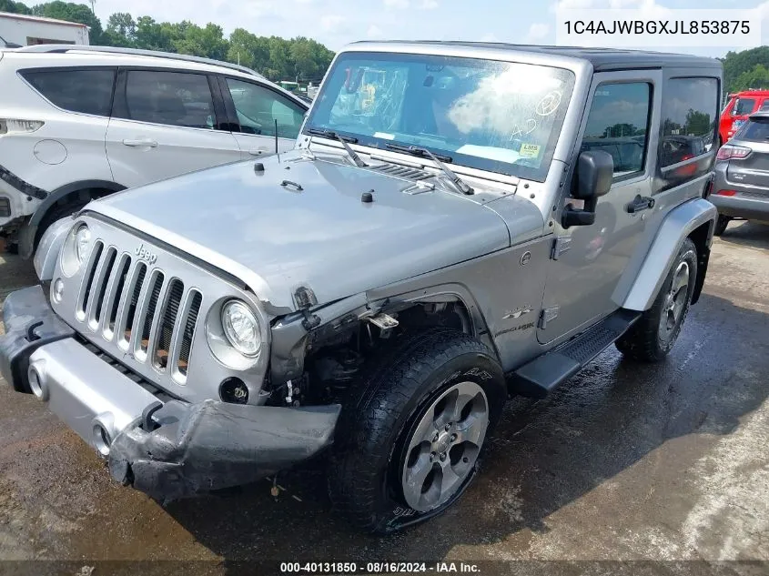 1C4AJWBGXJL853875 2018 Jeep Wrangler Jk Sahara 4X4