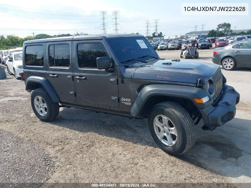 1C4HJXDN7JW222628 2018 Jeep Wrangler Unlimited Sport S 4X4