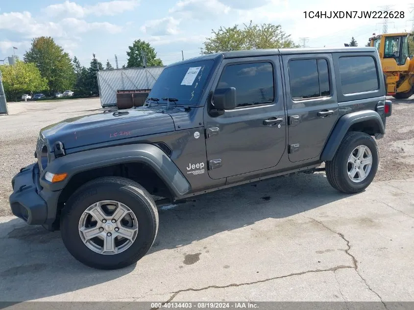 2018 Jeep Wrangler Unlimited Sport S 4X4 VIN: 1C4HJXDN7JW222628 Lot: 40134403