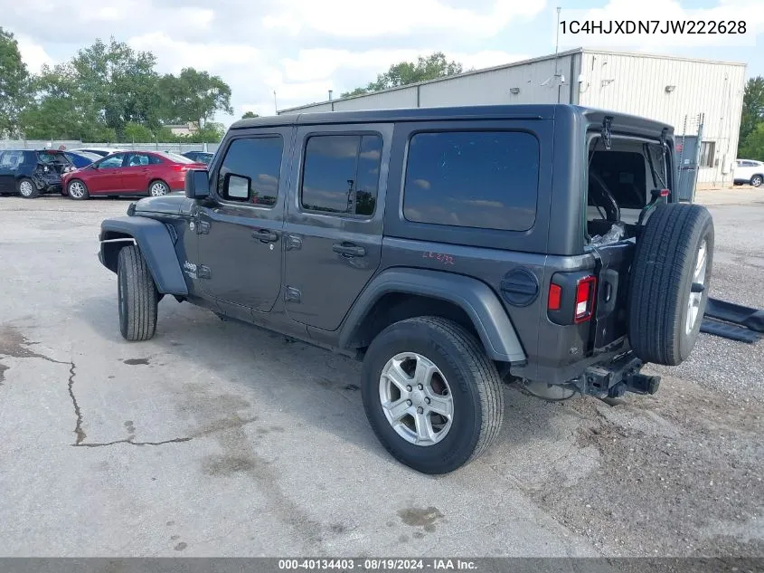 2018 Jeep Wrangler Unlimited Sport S 4X4 VIN: 1C4HJXDN7JW222628 Lot: 40134403