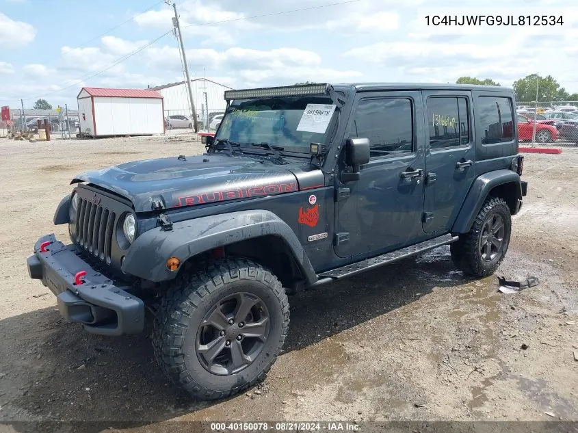 2018 Jeep Wrangler Jk Unlimited Rubicon Recon 4X4 VIN: 1C4HJWFG9JL812534 Lot: 40150078