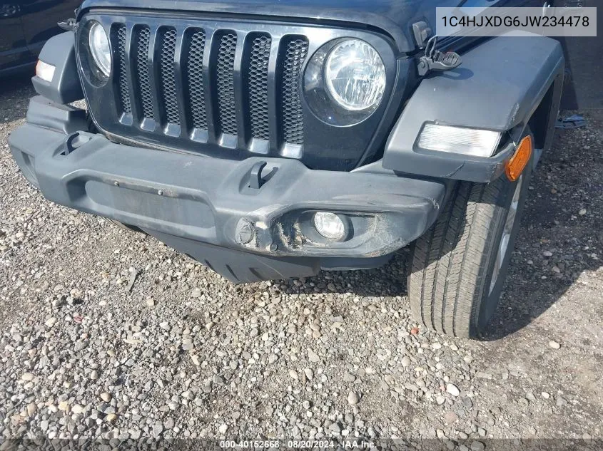 1C4HJXDG6JW234478 2018 Jeep Wrangler Unlimited Sport