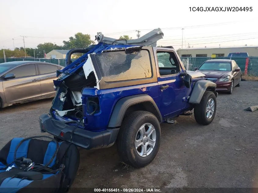 1C4GJXAGXJW204495 2018 Jeep Wrangler Sport S 4X4