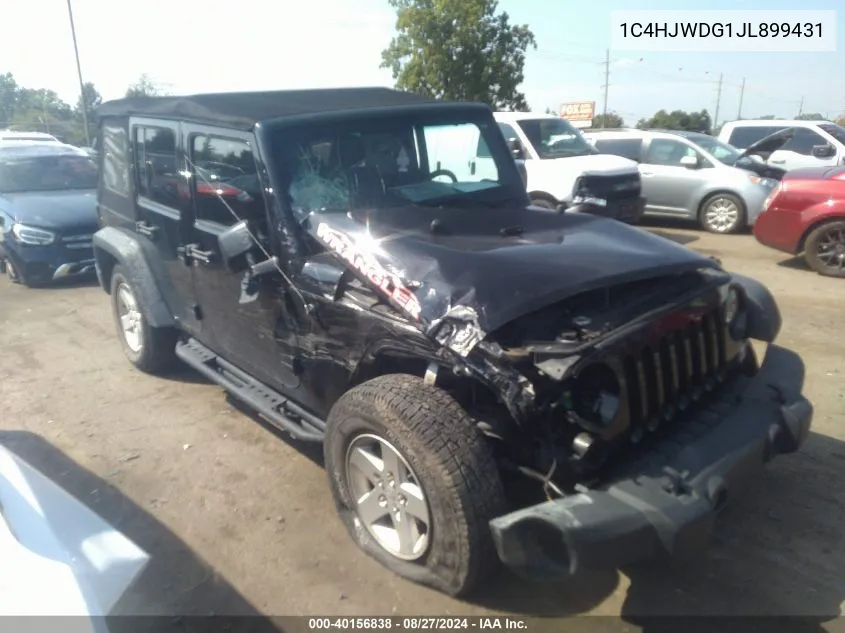 1C4HJWDG1JL899431 2018 Jeep Wrangler Jk Unlimited Sport S 4X4