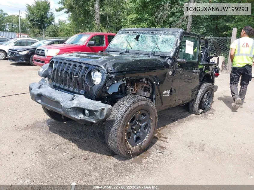 2018 Jeep Wrangler Sport 4X4 VIN: 1C4GJXAN6JW199293 Lot: 40158522