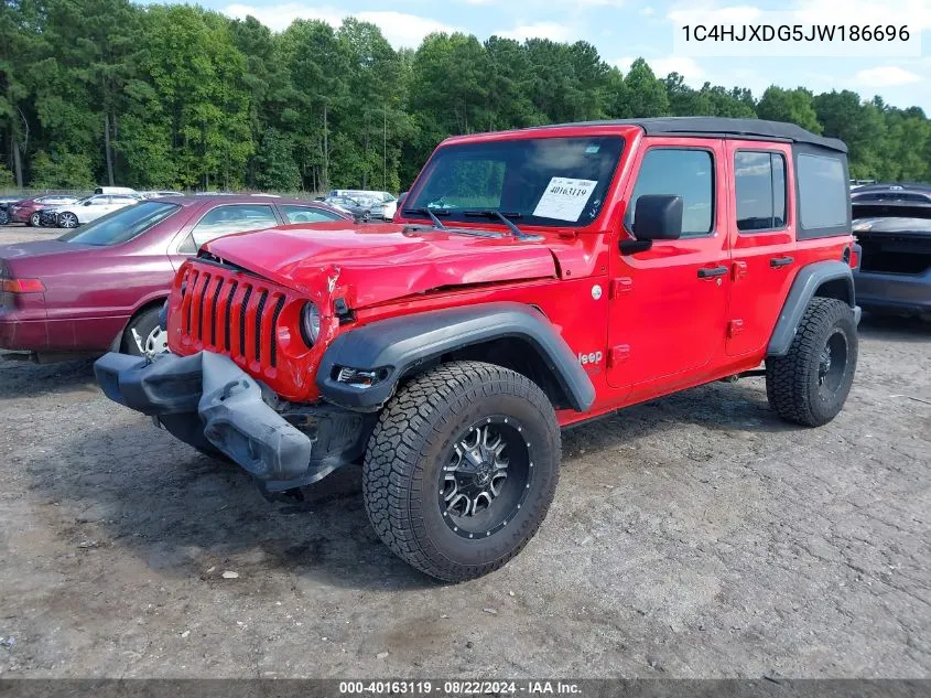 1C4HJXDG5JW186696 2018 Jeep Wrangler Unlimited Sport S 4X4