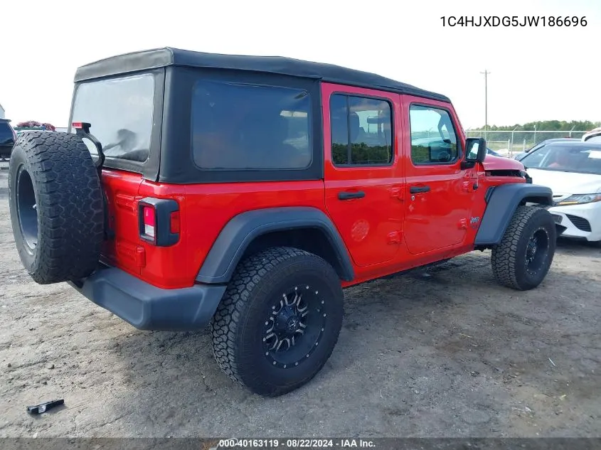 1C4HJXDG5JW186696 2018 Jeep Wrangler Unlimited Sport S 4X4