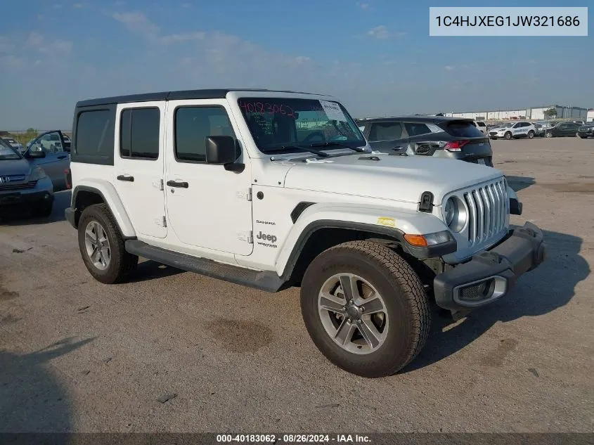 1C4HJXEG1JW321686 2018 Jeep Wrangler Unlimited Sahara 4X4