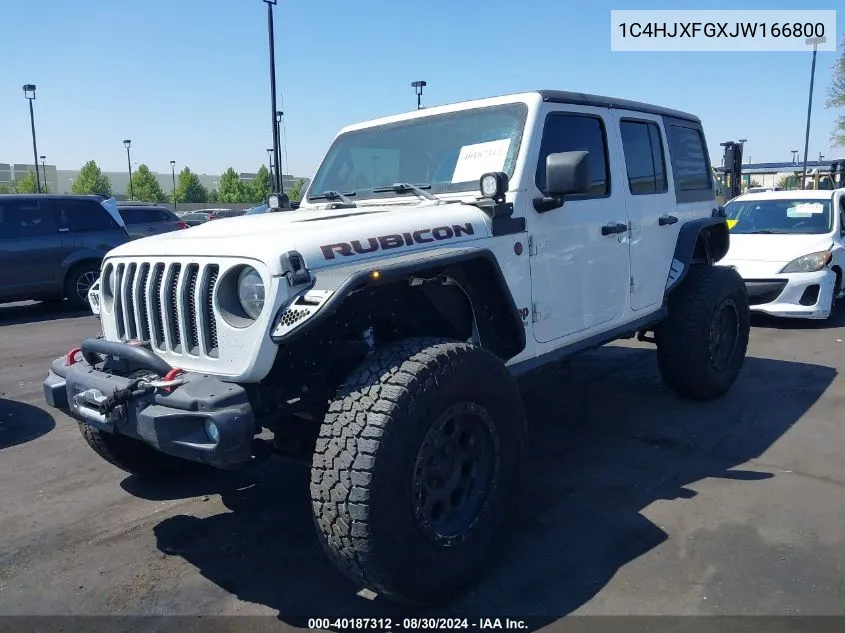 2018 Jeep Wrangler Unlimited Rubicon 4X4 VIN: 1C4HJXFGXJW166800 Lot: 40187312