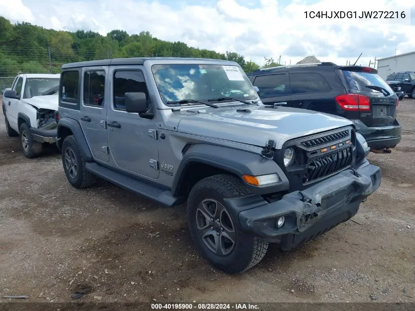 2018 Jeep Wrangler Unlimited Sport S 4X4 VIN: 1C4HJXDG1JW272216 Lot: 40195900